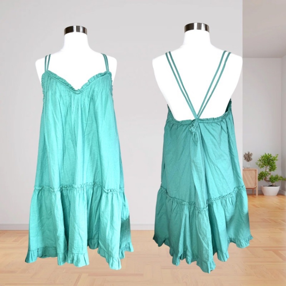 New Universal Thread Cotton Green Strappy Sundress